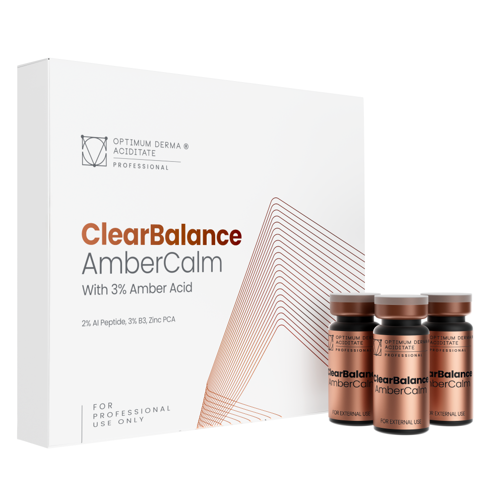 ClearBalance AmberCalm mesotherapy cocktail with 3% succinic acid for problematic skin, 4×10 ml