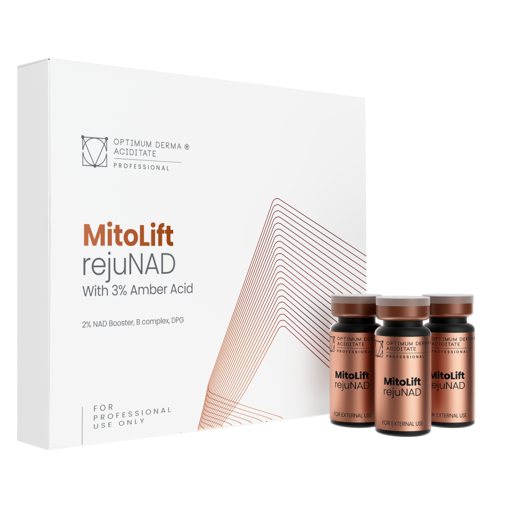 MitoLift rejuNAD restorative mesotherapy cocktail with 3% succinic acid, 4×10 ml