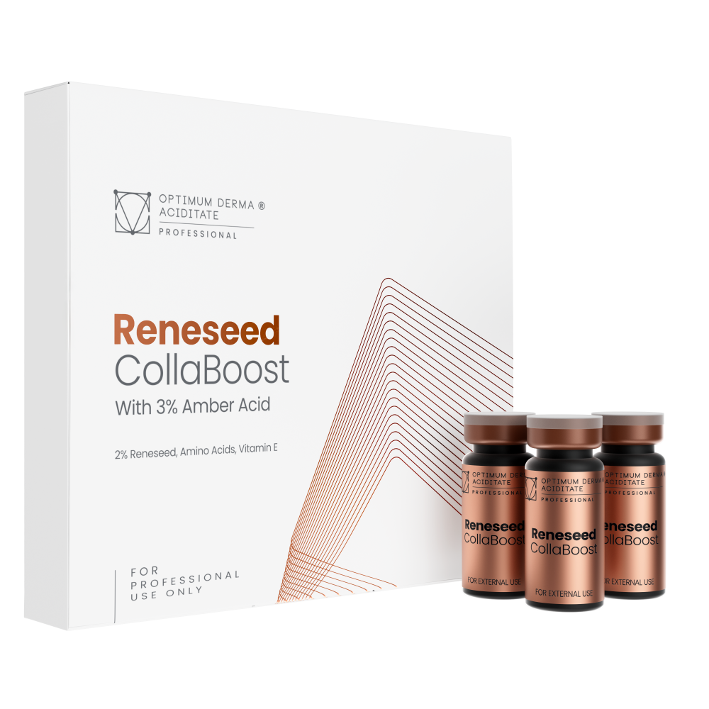 Reneseed CollaBoost mesotherapy cocktail with 3% succinic acid for mature skin, 4×10 ml